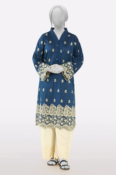 Blue Embroidered Kurti From Sohaye By Diners