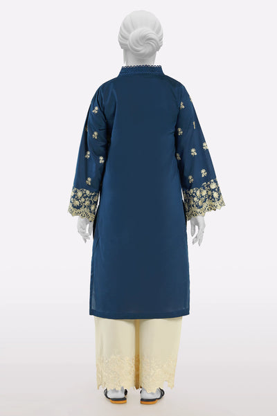 Blue Embroidered Kurti From Sohaye By Diners