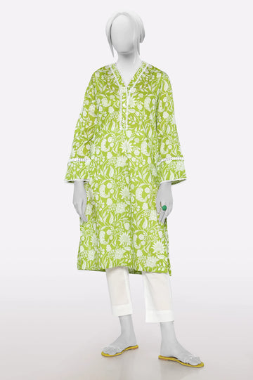 Light Green Printed Kurti From Sohaye By Diners