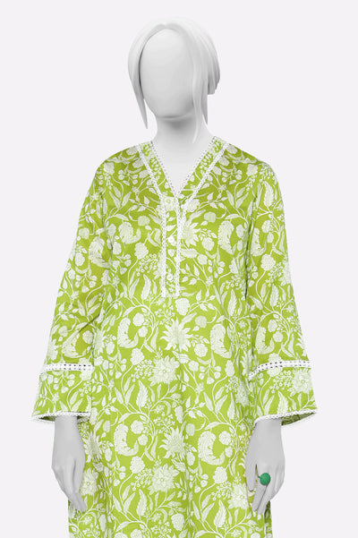 Light Green Printed Kurti From Sohaye By Diners