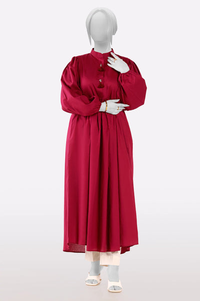 Maroon Stylised Maxi Dress From Sohaye By Diners