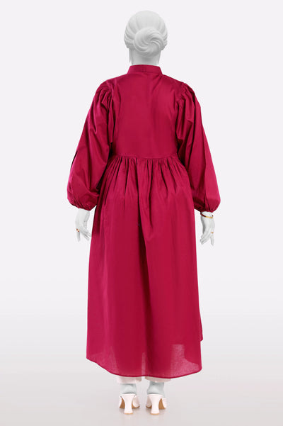 Maroon Stylised Maxi Dress From Sohaye By Diners
