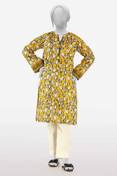 Yellow Printed Kurti From Sohaye By Diners