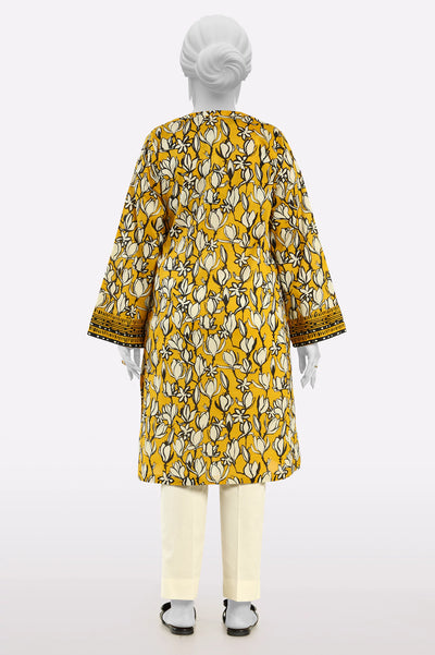 Yellow Printed Kurti From Sohaye By Diners