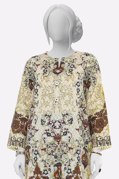 Beige Stylised Kurti From Sohaye By Diners