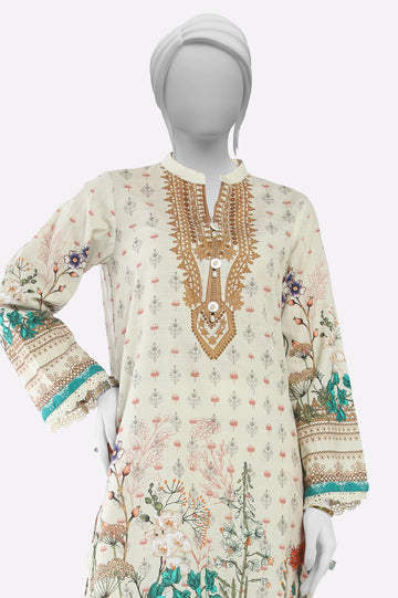 Off White Printed Kurti From Sohaye By Diners