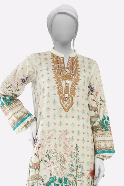 Off White Printed Kurti From Sohaye By Diners