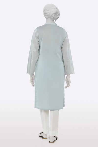 Light Grey Embroidered Kurti From Sohaye By Diners