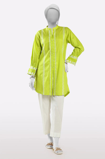 Light Green Embroidered Kurti From Sohaye By Diners