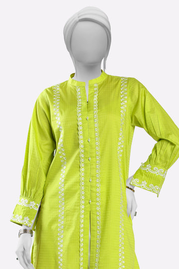 Light Green Embroidered Kurti From Sohaye By Diners