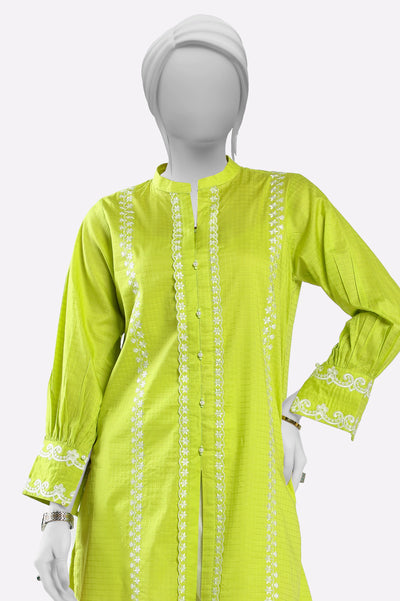 Light Green Embroidered Kurti From Sohaye By Diners