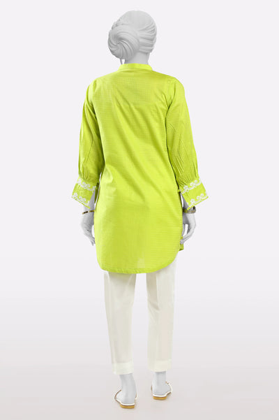 Light Green Embroidered Kurti From Sohaye By Diners