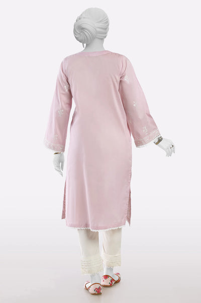Light Pink Embroidered Kurti From Sohaye By Diners