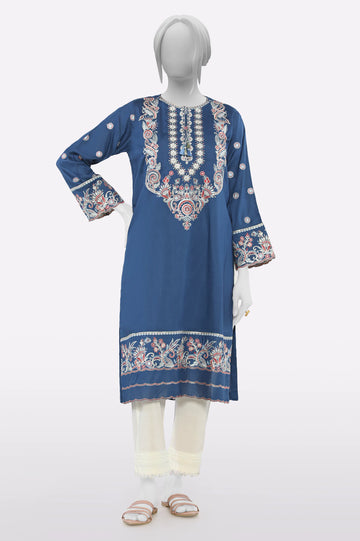 Blue Embroidered Kurti From Sohaye By Diners