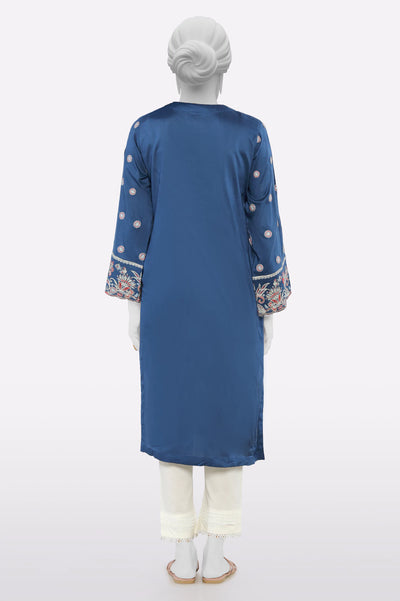 Blue Embroidered Kurti From Sohaye By Diners