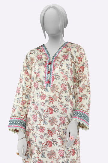 Cream Printed Kurti From Sohaye By Diners