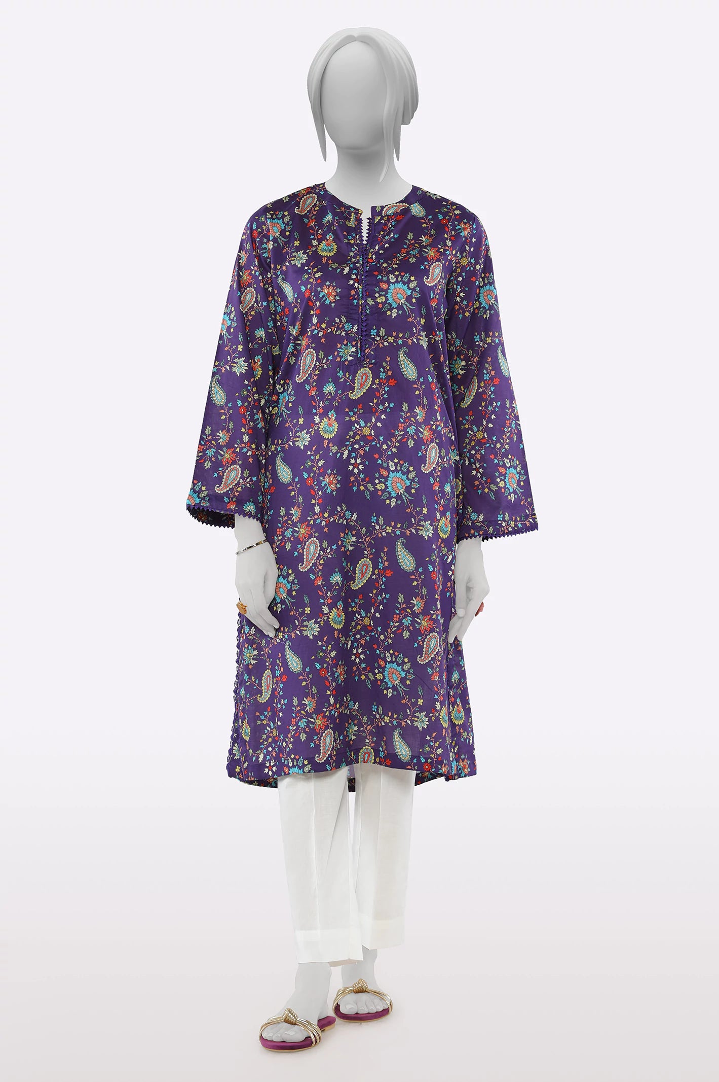 Purple Printed Kurti From Sohaye By Diners