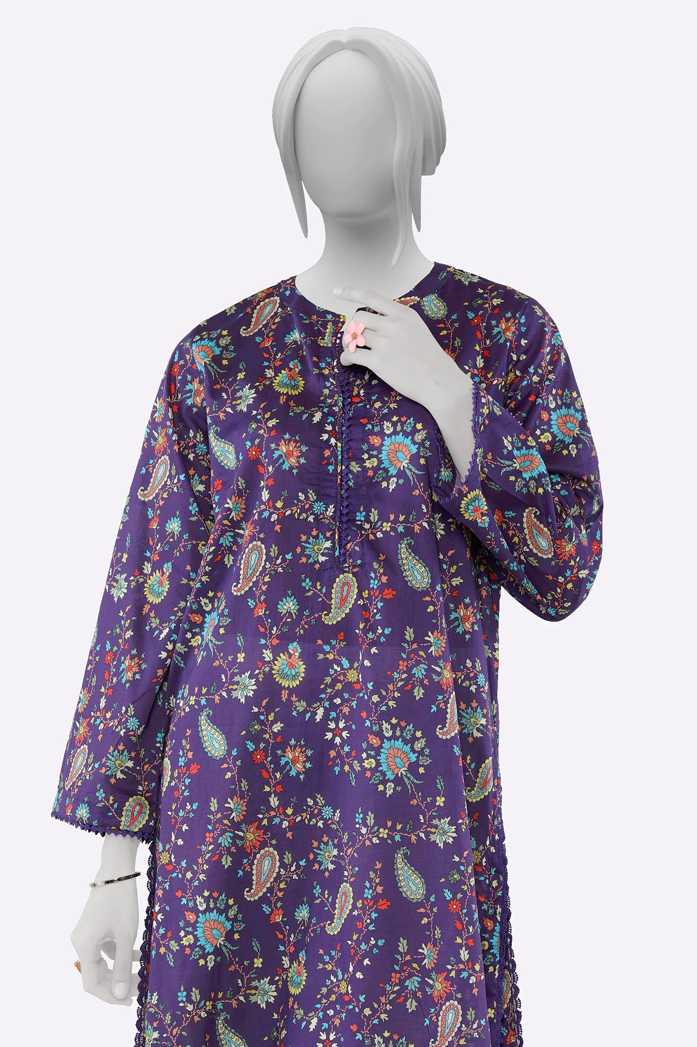 Purple Printed Kurti From Sohaye By Diners