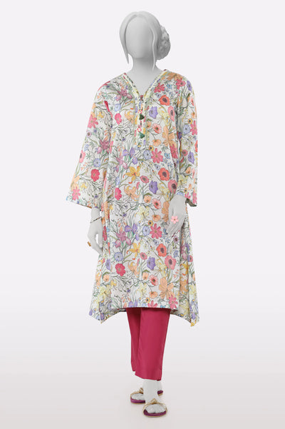 White Printed Kurti From Sohaye By Diners