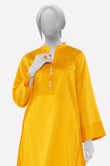 Yellow Stylised Kurti From Sohaye By Diners