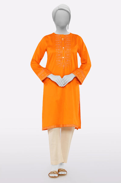 Orange Embroidered Kurti From Sohaye By Diners