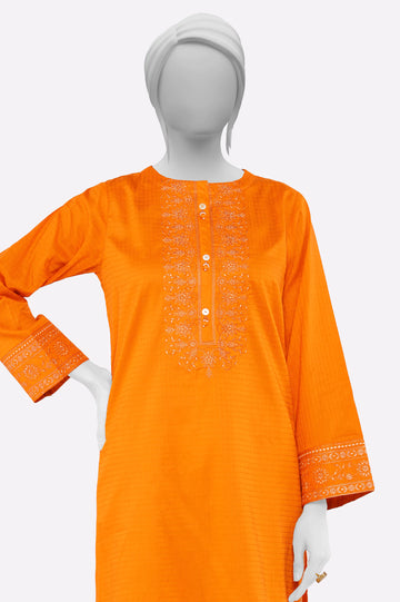 Orange Embroidered Kurti From Sohaye By Diners