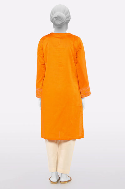 Orange Embroidered Kurti From Sohaye By Diners