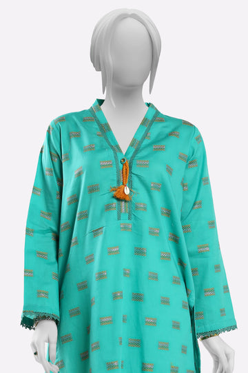 Green Stylised Kurti From Sohaye By Diners