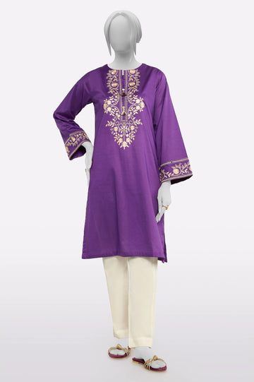 Purple Embroidered Kurti From Sohaye By Diners