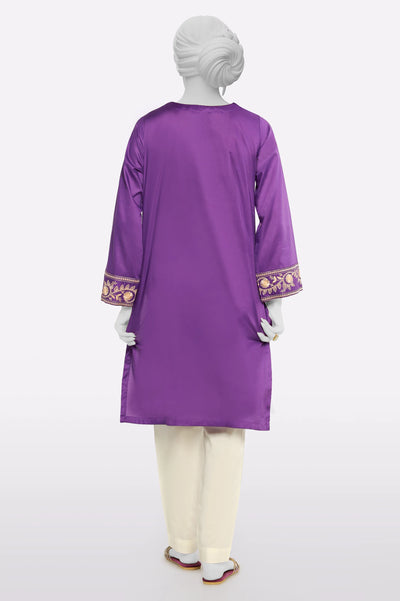 Purple Embroidered Kurti From Sohaye By Diners