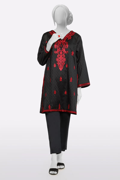 Black Embroidered Kurti From Sohaye By Diners