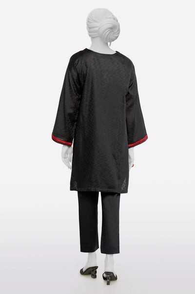 Black Embroidered Kurti From Sohaye By Diners