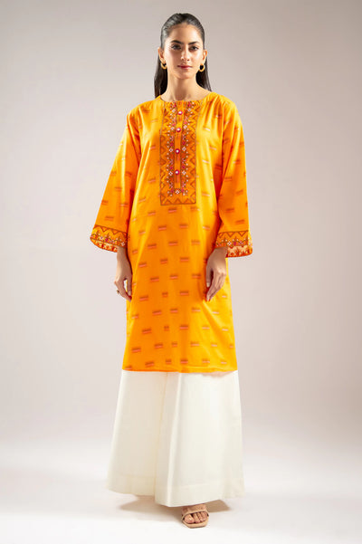 Orange Embroidered Kurti From Sohaye By Diners