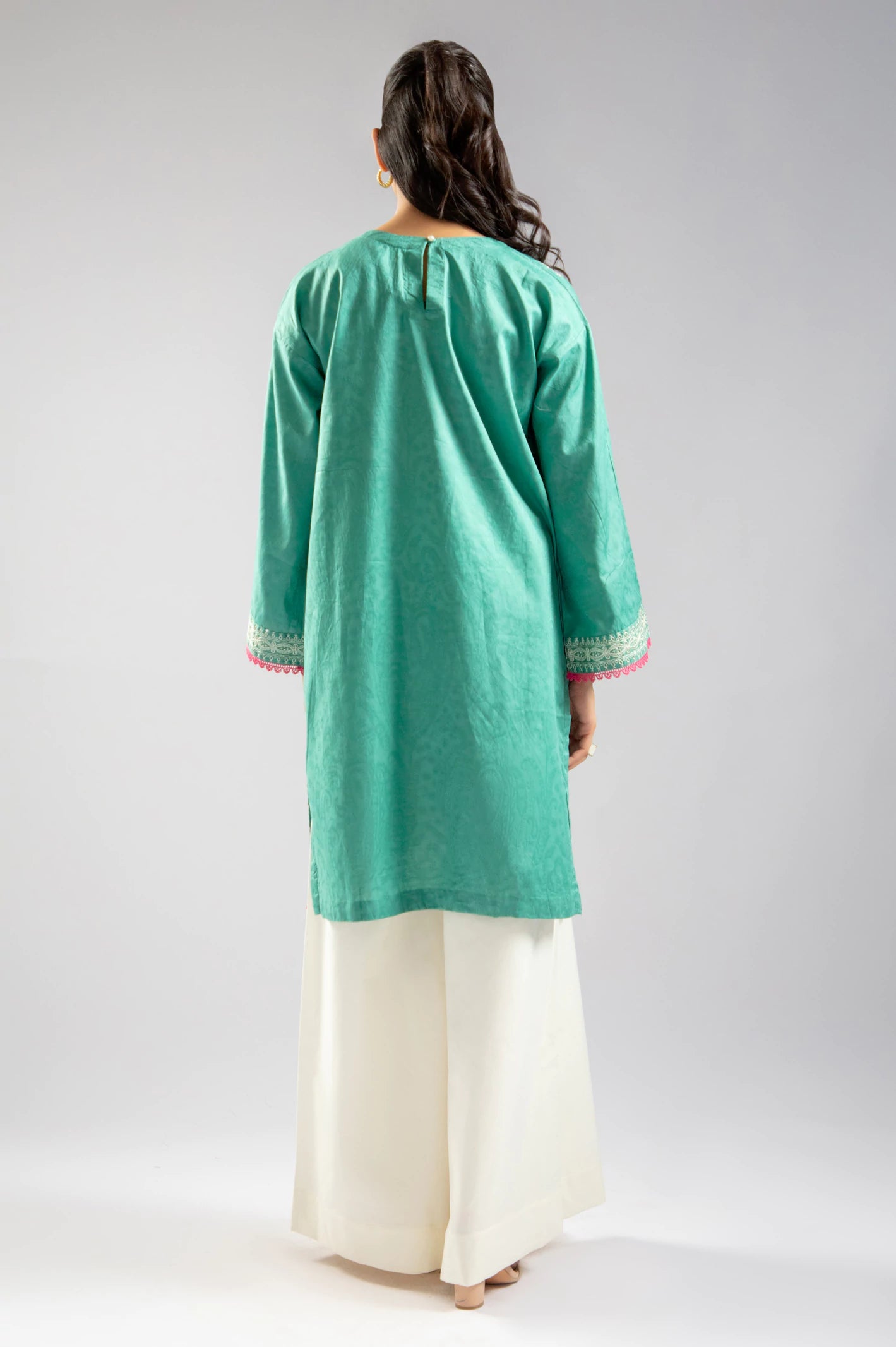 Olive Embroidered Kurti From Sohaye By Diners