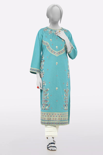 Sea Green Embroidered Kurti From Sohaye By Diners
