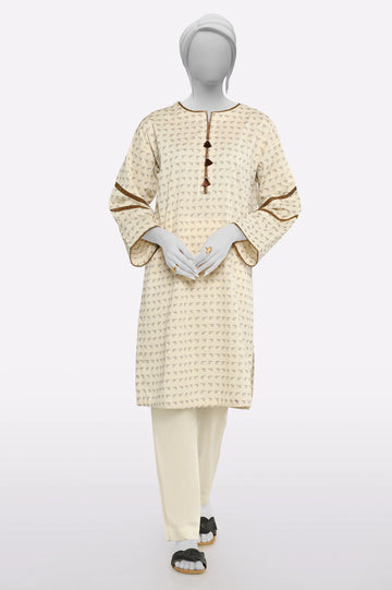 Ivory Stylised Kurti From Sohaye By Diners