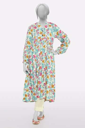 Cream Printed Kurti From Sohaye By Diners