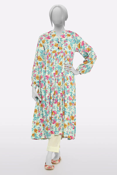 Cream Printed Kurti From Sohaye By Diners