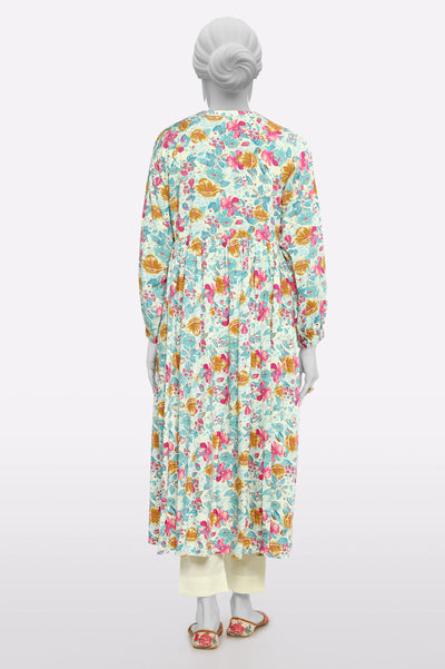Cream Printed Kurti From Sohaye By Diners