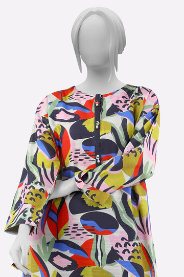 Multicolor Printed Kurti From Sohaye By Diners