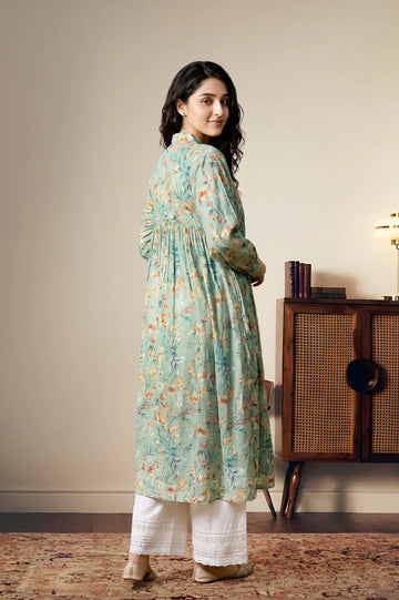 Printed Sky Blue Tunic