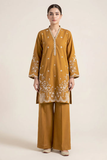 Embroidered Khaddar-Brown 2PC
