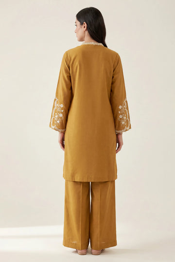 Embroidered Khaddar-Brown 2PC