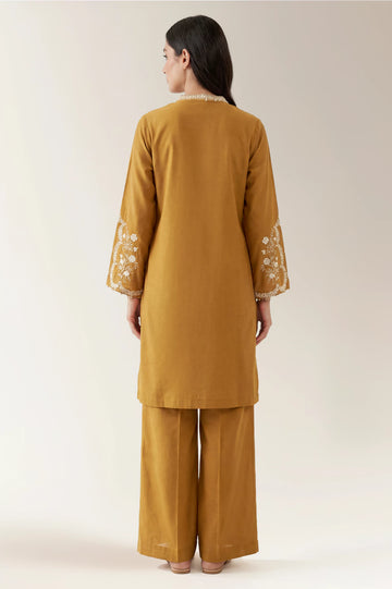 Embroidered Khaddar-Brown 2PC