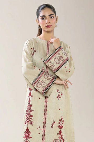 Viscose Self Jacquard-Beige 2PC