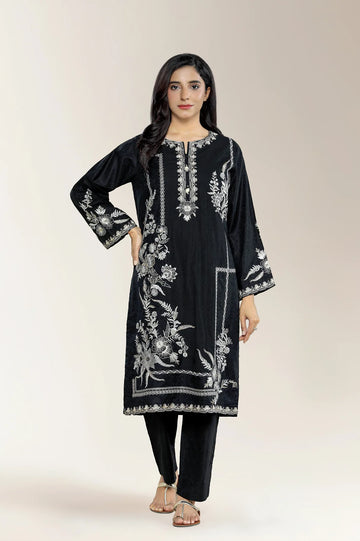 Embroidered Jacquard Black 2PC