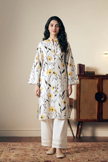Printed White Shirt