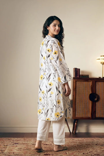 Printed White Shirt