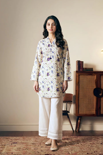 Printed White Shirt