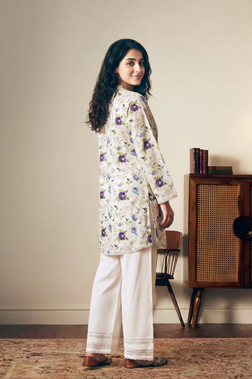 Printed White Shirt